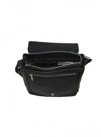 Genuine Leather Designer Crossbody Bag Black