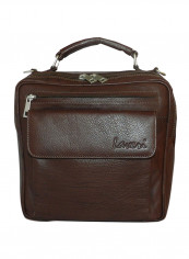 Genuine Leather Designer Crossbody Bag Dark Brown
