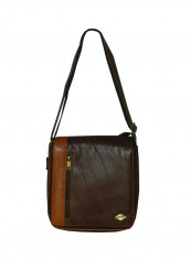 Genuine Leather Designer Crossbody Bag Dark Brown