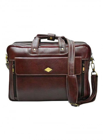 Leather Bag Fits 17 Inches Laptop Brown