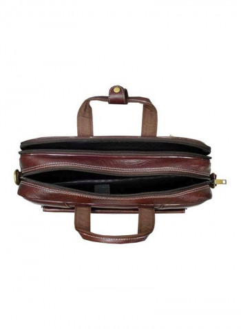 Leather Bag Fits 17 Inches Laptop Brown