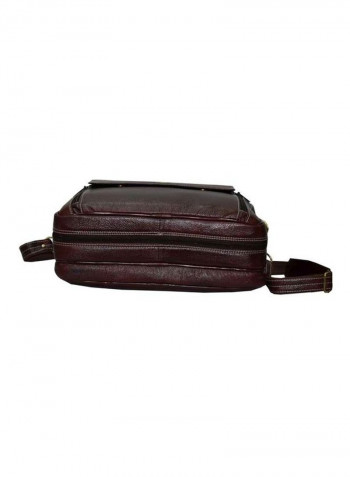 Leather Bag Fits 17 Inches Laptop Brown