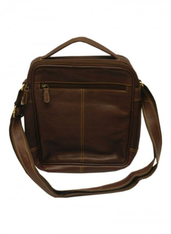 Leather Crossbody Bag Dark Brown