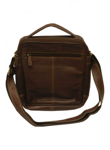 Leather Crossbody Bag Dark Brown