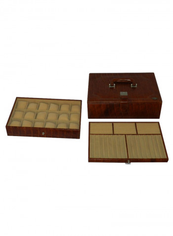 Multi-Purpose Croco Design Jewellery Box