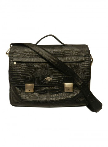Leather Crossbody Bag Black