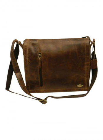Leather Crossbody Bag Brown