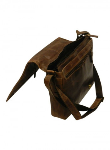 Leather Crossbody Bag Brown