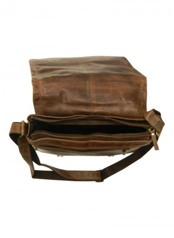 Leather Crossbody Bag Brown