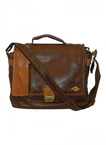 Leather Crossbody Bag Dark Brown