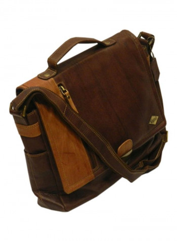 Leather Crossbody Bag Dark Brown