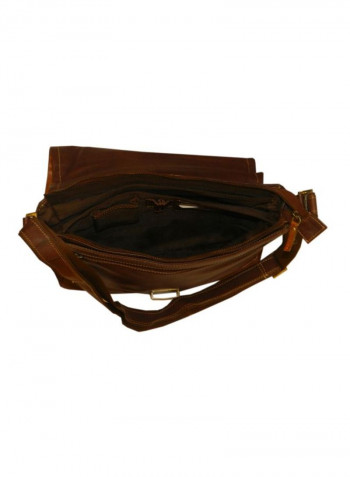 Leather Crossbody Bag Dark Brown