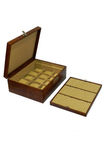 Multi-Purpose Croco Design Jewellery Box