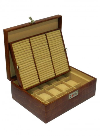 Multi-Purpose Croco Design Jewellery Box