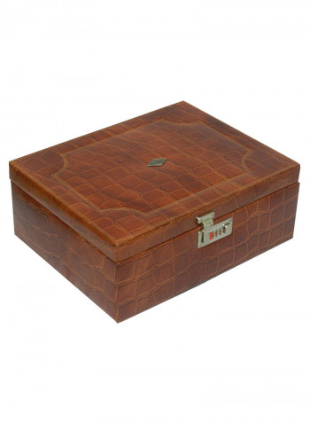 Multi-Purpose Croco Design Jewellery Box