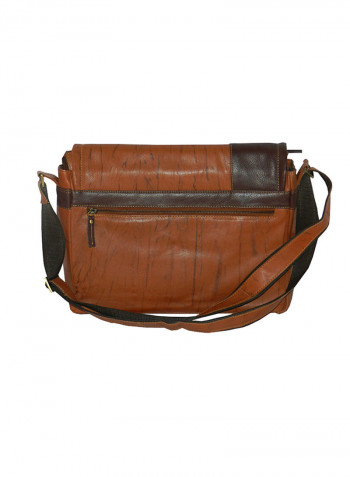 Genuine Leather Designer Crossbody Bag Tan