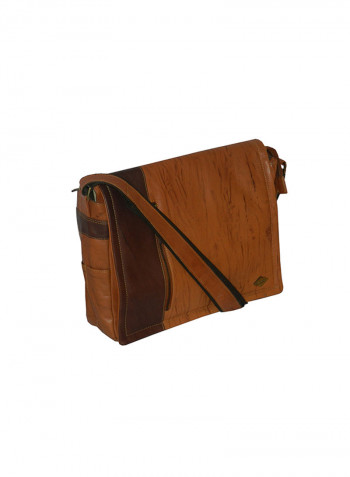 Genuine Leather Designer Crossbody Bag Tan