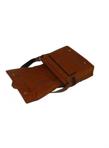 Genuine Leather Designer Crossbody Bag Tan