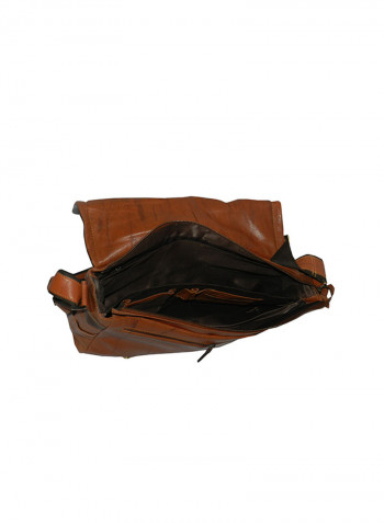 Genuine Leather Designer Crossbody Bag Tan