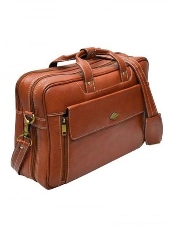 Leather Bag Fits 17 Inches Laptop Tan