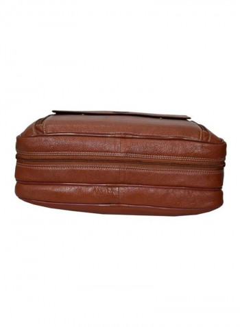 Leather Bag Fits 17 Inches Laptop Tan