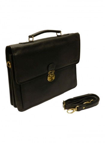 Leather Crossbody Bag Black