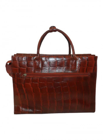 Leather Crossbody Bag Cherry