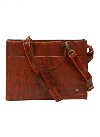 Leather Crossbody Bag Cherry