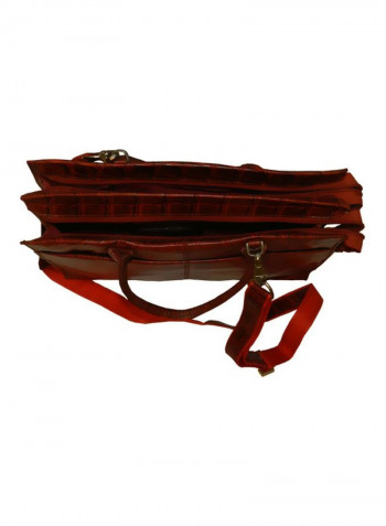 Leather Crossbody Bag Cherry