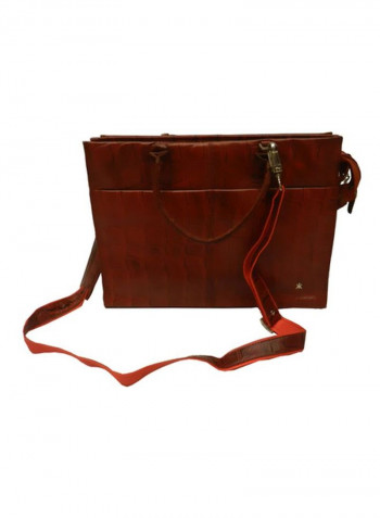 Leather Crossbody Bag Cherry