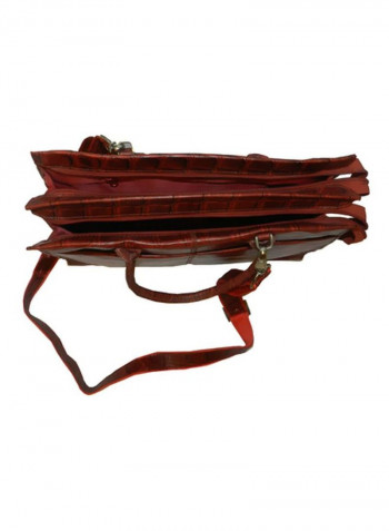 Leather Crossbody Bag Cherry