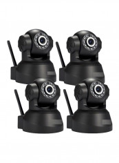 4-Piece Wireless OSD IR Motion Detection IP Camera