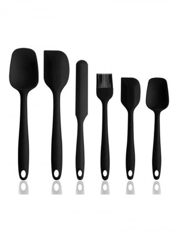 6-Piece Cooking Utensils Set Black One Size