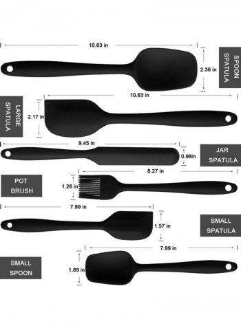 6-Piece Cooking Utensils Set Black One Size