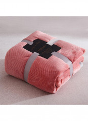 Soft Thicken Comfortable Bed Blanket Cotton Orange 200x230centimeter