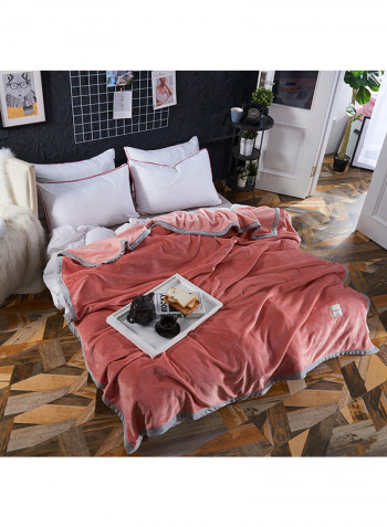 Soft Thicken Comfortable Bed Blanket Cotton Orange 200x230centimeter