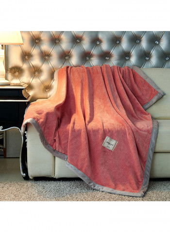Soft Thicken Comfortable Bed Blanket Cotton Orange 200x230centimeter