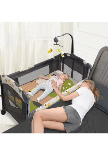 3 in 1 Bassinet Bed Activity Play Center with Changing Table, Mattress and Carrying Bag