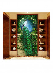 Peacock Mural Painting Multicolour 40x60cm