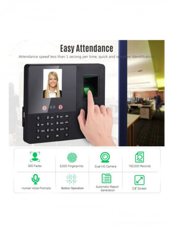 Intelligent Biometric Attendance Machine Black/White