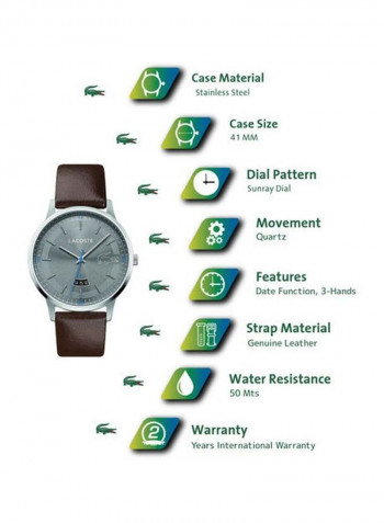 Men's Leather Analog Watch 2011033