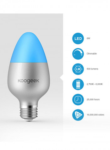 LED E26 Light Bulb White 8watts