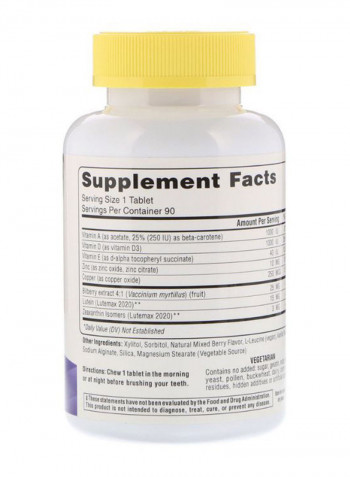 Wild-Berry Flavor See Clearly Triple Power Vision Formula - 90 Tablets