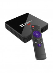 H10 Smart TV Set Top Box With Remote Control STB1024 Black/Purple