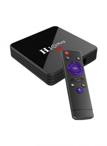H10 Smart TV Set Top Box With Remote Control STB1024 Black/Purple