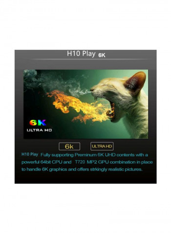H10 Smart TV Set Top Box With Remote Control STB1024 Black/Purple