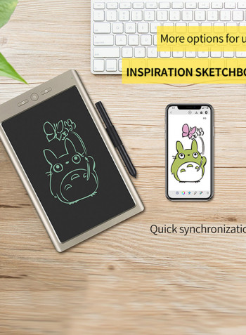 10 Inch Smart Office Writing and Drawing Notepad With Stylus Pen 10inch Gold