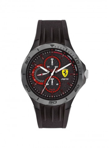 Men's Silicone Quartz Chronograph Wrist Watch With Calendar Display 830725