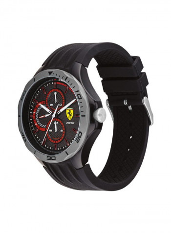 Men's Silicone Quartz Chronograph Wrist Watch With Calendar Display 830725