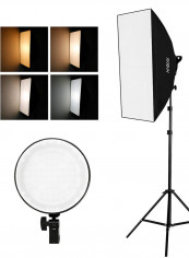 Studio Photography Softbox LED Light Kit Black/White